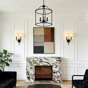 कस्टम-निर्मित कैलाक्टा वोइला संगमरमर की चिमनी. आधुनिक. बेडरूम के लिए टिकाऊ पर्यावरण अनुकूल अनुकूल वातावरण - Product Image 4