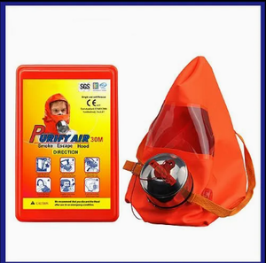 Capuche de filtration d'<span class=keywords><strong>air</strong></span> anti-fumée, protection 30 min, portée 30 m, capuche respiratoire d'évacuation d'urgence en cas d'incendie - Product Image 1