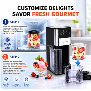 Nouvelle Machine à Glace 2026 800W 500ml Système à Double Moteur Lame à Couplage Automatique Mélange Magnétique Écran Tactile Pour la Maison - Product Image 5