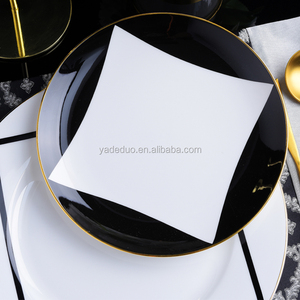 Tasses à café en céramique, cadeau de mariage tasses à thé et soucoupes en <span class=keywords><strong>porcelaine</strong></span> noire avec votre logo de 250ml - Product Image 6