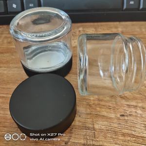 5ml 10ml 60ml petits pots de 3.5g en verre crème transparent avec couvercles à l'épreuve des enfants-autocollants personnalisés emballage de bonbons comestibles - Product Image 3