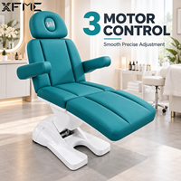 Lit de massage électrique à 3 moteurs réglable pour salon de beauté avec accoudoirs relevables, lit de soin esthétique, équipement de spa OEM ODM