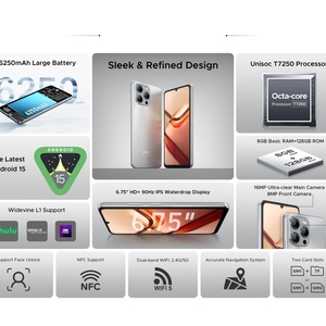 Teléfono Inteligente Doogee Note 58, Cámara de 8+16MP, Android 15, NFC, Google Play, 6250mAh, 6.75 Pulgadas, 8+128GB, Doble 4G - Product Image 5