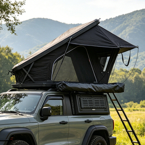 Tente de toit rigide en aluminium pour 2-3 personnes, tente de camping pour voiture, tente de toit rigide avec échelle - Product Image 1