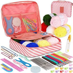 Kit de <span class=keywords><strong>Crochet</strong></span> de 58 Piezas para Principiantes, Materiales de <span class=keywords><strong>Crochet</strong></span>, Aguja de <span class=keywords><strong>Crochet</strong></span> Original <span class=keywords><strong>Tulip</strong></span> - Product Image 1
