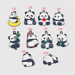 Pendentif en alliage de zinc motif panda de dessin animé, kit de matériaux pour breloques de bracelet et accessoires capillaires DIY, Printemps 2024 Jinhua GJ169 - Product Image 3