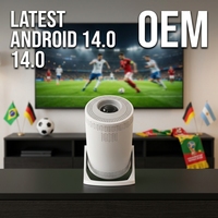 Projecteur intelligent Android 14.0 avec support pour les matchs de football mondial, prise en charge 4K, mini-projecteur Pico pour home cinéma, vente directe usine
