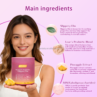 Probiotiques féminins sous forme de bonbons gélifiés pour femmes avec prébiotiques à base d'orme rouge, lactobacilles, sans gluten, pour l'équilibre du pH et la santé digestive