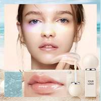 Protector Solar Labial con Brillo, SPF 30, Resistente al Agua, con Logotipo Personalizado, Aceite Labial Hidratante de Larga Duración, Voluminizador de Labios, para Actividades al Aire Libre, Color Frambuesa