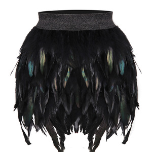 Falda de <span class=keywords><strong>plumas</strong></span> festiva para fiesta de carnaval, baile, jazz, multicolor, irregular, gótica, Halloween, estilo cine - Product Image 1