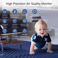 Détecteur de CO2 intelligent WiFi Tuya 3 en 1, détecteur de dioxyde de carbone, moniteur de qualité de l'air, testeur d'humidité et de température de l'air