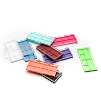 Palette de fards à paupières rectangulaire vide personnalisable en plastique avec votre logo, fabriquée à partir de matériaux recyclés, pour vente en gros et marque privée