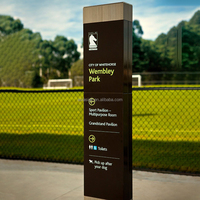 Panneaux de signalisation extérieurs personnalisés en acier inoxydable de grande taille, panneaux directionnels pour sites touristiques, parcs et routes municipales