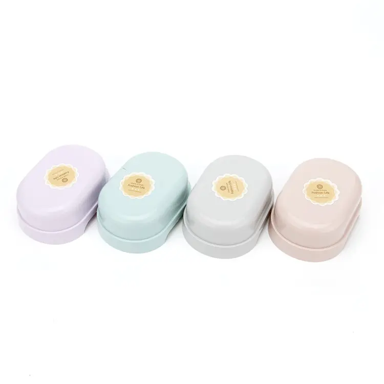 Eco-Friendly Anti-Slip Round Shape Multi Color Soap Box Durable Bathroom Plastic PP Soap Case