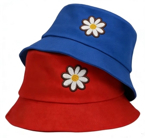 Sombrero de Pescador con Bordado de Margaritas - Sombrero de Algodón para Protección Solar - Colores Personalizados para Mujeres y Niñas - Product Image 4