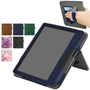 Étui de protection personnalisé en cuir PU pour liseuse <span class=keywords><strong>Kobo</strong></span> <span class=keywords><strong>Clara</strong></span> Color et <span class=keywords><strong>Kobo</strong></span> Libra 2 avec fente pour cartes et dragonne - Product Image 1