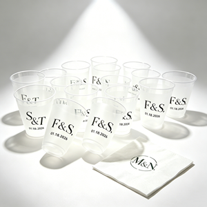 Gobelets en plastique transparent givré en forme de U, personnalisables avec logo, 12oz, 16oz, 24oz, sans BPA, qualité alimentaire, pour mariages et stades - Product Image 1
