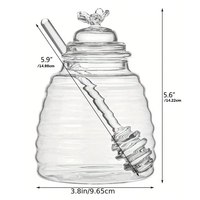 Bocaux en verre vides pour miel de abeille, en verre borosilicate de haute qualité, vente chaude des fabricants