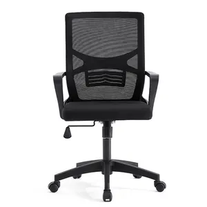 Atacado matt preto cadeiras de escritório-Cadeira preta de design criativo para lazer, cadeira com base cromada de elevação e rotação
