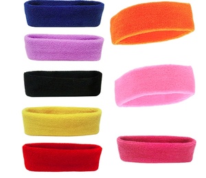 Al por mayor: Cinta para la cabeza y toalla de muñeca deportiva de algodón cómoda, transpirable, absorbente de sudor, con logotipo personalizable - Product Image 1