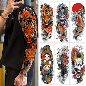 สติกเกอร์รอยสักแบบเต็มแขนกันน้ำสีสันสดใสสำหรับผู้ชายผู้หญิงใช้ได้ยาวนานไม่เป็นพิษตามสั่ง - Product Image 1