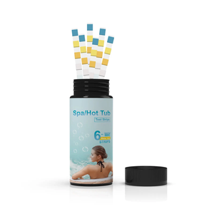 100 पीसी 6 में 1 टेस्ट स्ट्रिप्स स्विमिंग पूल स्पा पानी की गुणवत्ता ph परीक्षण पेपर बहुउद्देशीय क्लोरीन/ब्रोमाइन माप पेपर - Product Image 3