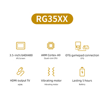 Mini console de jeu rétro de poche avec écran IPS de 3,5 pouces, système Linux, lecteur de jeux portable 128 Go, Anbernic RG35XX