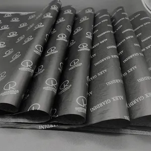 17gsm Tissue Sutra Pembungkus Kertas untuk Packing Sepatu Pakaian Custom Perak Logo Kertas