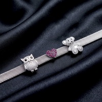 Bracelet en maille en forme de cœur, argent sterling 925, bracelet en zircone cubique, bracelet tendance, bijoux tendance pour femmes