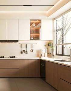 Service de personnalisation de toute la maison, cuisine moderne en aggloméré, mobilier de cuisine minimaliste de luxe pour villa - Product Image 2