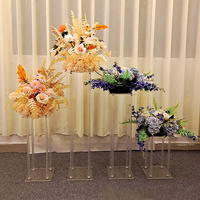 Centre de table de mariage, support à fleurs en acrylique, décoration de mariage