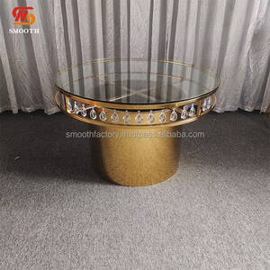 LEDA Wedding <b>Birthday</b> Party Decor Modern Design Outdoor Clear Glass Metal Frame Hotel Furniture Dining <b>Table</b> - Product Image 4
