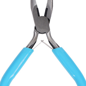 Pince à bec effilé bleue de 4,5 pouces en acier inoxydable pour bijoux et artisanat DIY, design à bec conique et pointu - Product Image 2