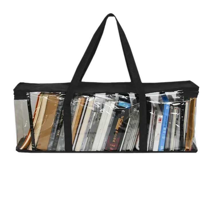 Sac de rangement Transparent en PVC de grande capacité pour livres CD sac de rangement pour livres sac à main