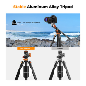 Cabezal de Trípode Hidráulico para Video K&F Concept T254A7+<span class=keywords><strong>FH</strong></span>-03 con Eje Central Horizontal, Placa Monopié Plegable y Desmontable con Bloqueo de Hebilla - Product Image 4