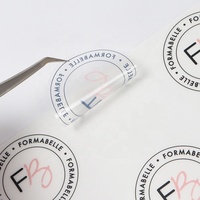 Mini autocollants transparents en pvc, impression personnalisée, imperméable, mini logo transparent, mini autocollant transparent