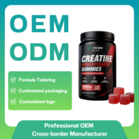 Créatine monohydrate, gommes à la créatine, étiquette privée OEM, gommes à mâcher à la créatine, boost de puissance explosive, supplément musculaire