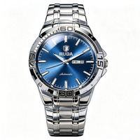 Montre à quartz pour homme, cadran soleil, double fenêtre de calendrier, index lumineux, bracelet en acier à trois maillons, Reloj Hombre