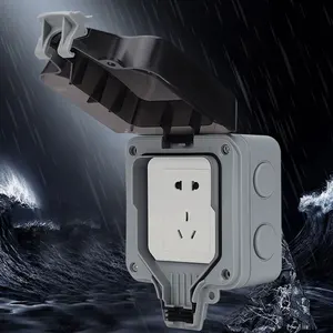 Ip66 Waterproof Weatherproof Floor Switch Socket Enclosure Plastic Electrical Outlet Box