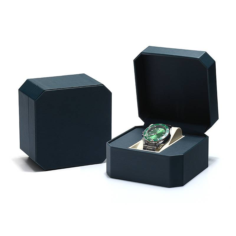 Octagonal PU Leather Dark Blue