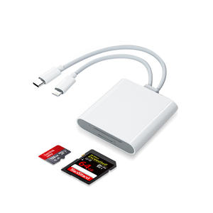 Lecteur de carte externe <span class=keywords><strong>USB</strong></span> Type-<span class=keywords><strong>C</strong></span> pour <span class=keywords><strong>Apple</strong></span>, convertisseur à deux fils pour cartes <span class=keywords><strong>SD</strong></span>, TF, et appareils photo - Product Image 1