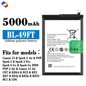 BL-49FT ricaricabile ai polimeri di litio per Tecno Spark 5 Spark 5 Pro Spark 6 Go KE5 KD7 KE5k KE5j - Product Image 2