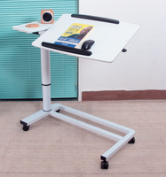 Mesa Plegable para Capacitación con Aleación de Aluminio, Escritorio de Estudio con Ruedas y Sistema Neumático
