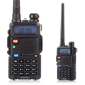 Walkie-talkie original baofeng, banda dupla, UV-5R, 8w, saída de alta potência, ham, rádio de duas vias vhf/uhf, rádio portátil