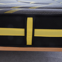 Matelas de refroidissement en latex noir de 12 pouces matelas de luxe Queen King mousse à mémoire de forme en peluche confortable matelas à ressorts Euro avec oreiller