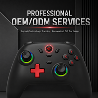 WOOKING GC Wireless Gamepad Hall Joystick Pencahayaan RGB Getaran Ganda Sensor Gerak Tri-Mode 2.4G Nirkabel/Berkabel Kompatibel