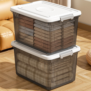 Transparent Storage <b>Box</b> Extra <b>Large</b> Thickened Plastic Household Organizer Bin Eco Friendly - Product Image 3