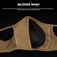 Masque de tir tactique en tissu large respirant et élastique pour homme, protection faciale souple pour activités extérieures, printemps-automne - Taille M/L M077