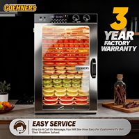 OEM Custom 1100W 18-bakjes RVS Voedseldehydrator Digitaal Display 5 Voorinstellingen 48 uur Timer 86-194°F Temperatuurregeling