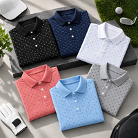 206 Nouveaux Polos de Golf Décontractés Personnalisés pour Designers, Sublimés, Performants, Respirants, à Imprimé Graphique, pour l'Entraînement et le Golf
